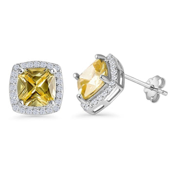 Cushion Cut Stud Earring